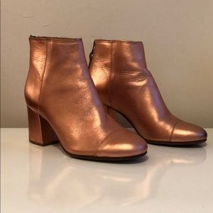 The Pink Jillian Boots Metallic